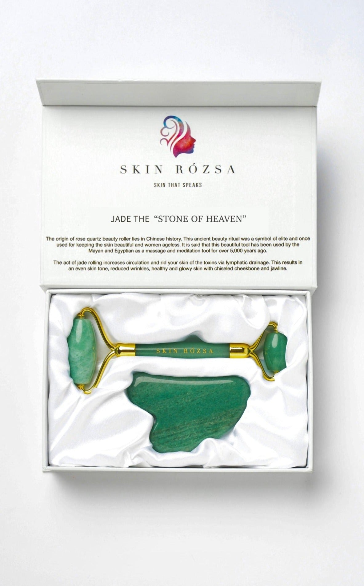 Best Jade Spa Set- Original-jade roller & Guasha with warranty – Skin Rózsa